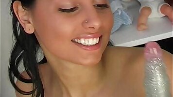 Teen Dominique toy pussy hard