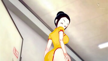 Hot milf Milk Chi-chi rewards you for being a good student - Dragon Ball